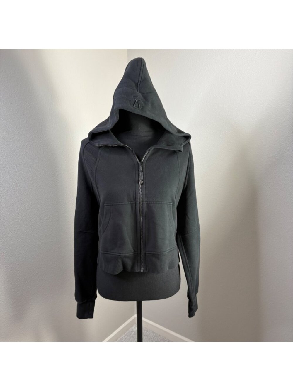 Lululemon Cropped Hoodie XS S Black Oversized LW3EOZS